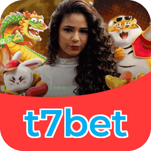 Interface do aplicativo t7bet mostrando jogos disponíveis no iOS e Android